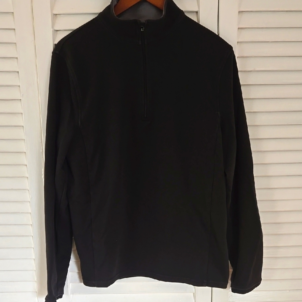 Black Quarter-Zip Pullover sz L